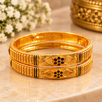 Elegant Floral Heritage Gold Bangles