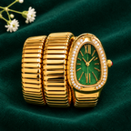 Royal Emerald Crystal Gold Bracelet Watch