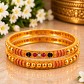 Royal Ruby & Onyx Gold Bangles