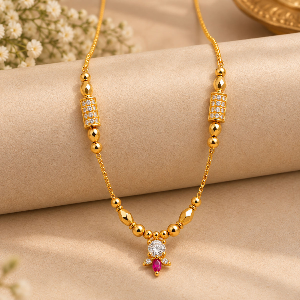 Premium Gold Diamond Pendant Necklace