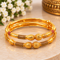 Royal Beaded Gold Bangles