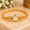 Royal Teardrop Crystal Gold Bracelet Watch