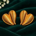 Golden Leaf Statement Earrings
