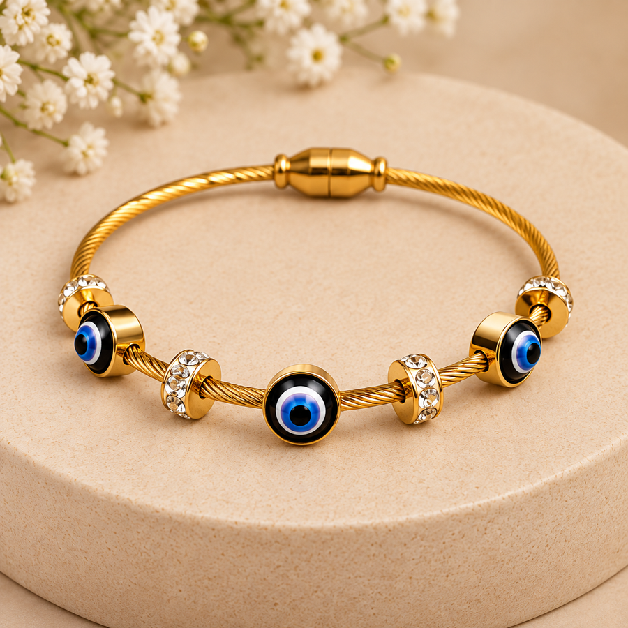 The Blushing Harmony Anti-Tarnish Gold-Tone Fashion Bracelet