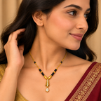 Premium Gold & Black Beaded Mangalsutra