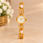 Premium Golden Butterfly Charm Bracelet Watch