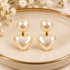 Eternal Heart Pearl Earrings
