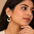 Elegant Crystal Hoop Drop Earrings