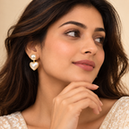 Eternal Heart Pearl Earrings