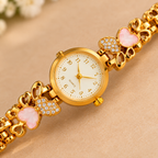 Premium Golden Butterfly Charm Bracelet Watch
