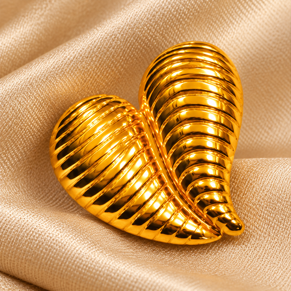 Golden Leaf Statement Earrings