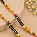 Premium Gold & Black Multi-Beaded Mangalsutra