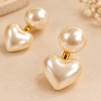 Eternal Heart Pearl Earrings