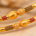 Royal Beaded Gold Bangles
