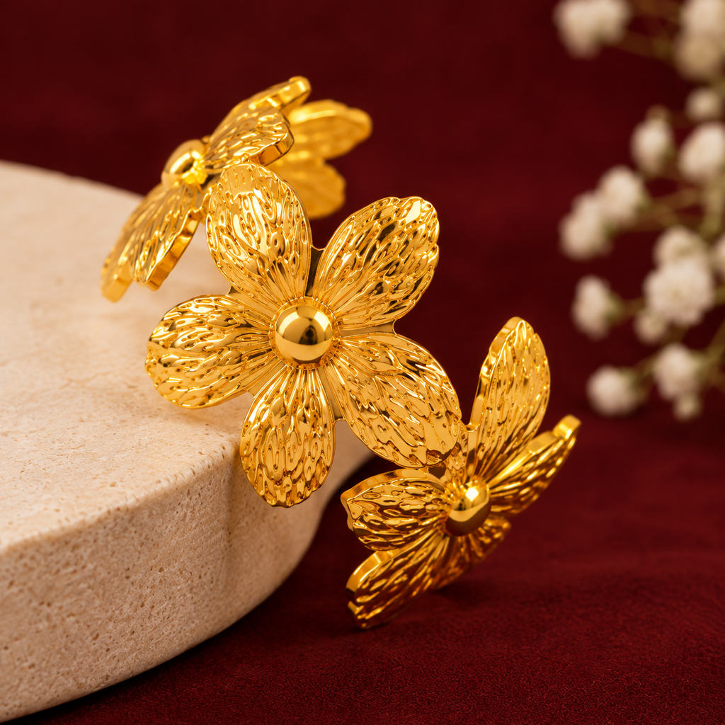 Premium Gold Floral Bracelet