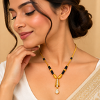 Premium Gold & Black Beaded Mangalsutra