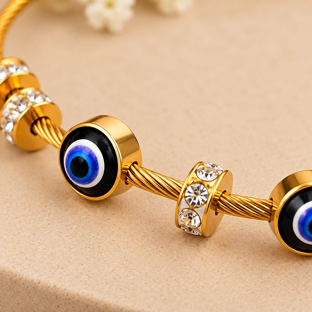 The Blushing Harmony Anti-Tarnish Gold-Tone Fashion Bracelet
