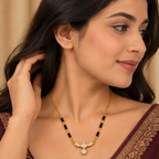 Premium Gold Black Beaded Mangalsutra