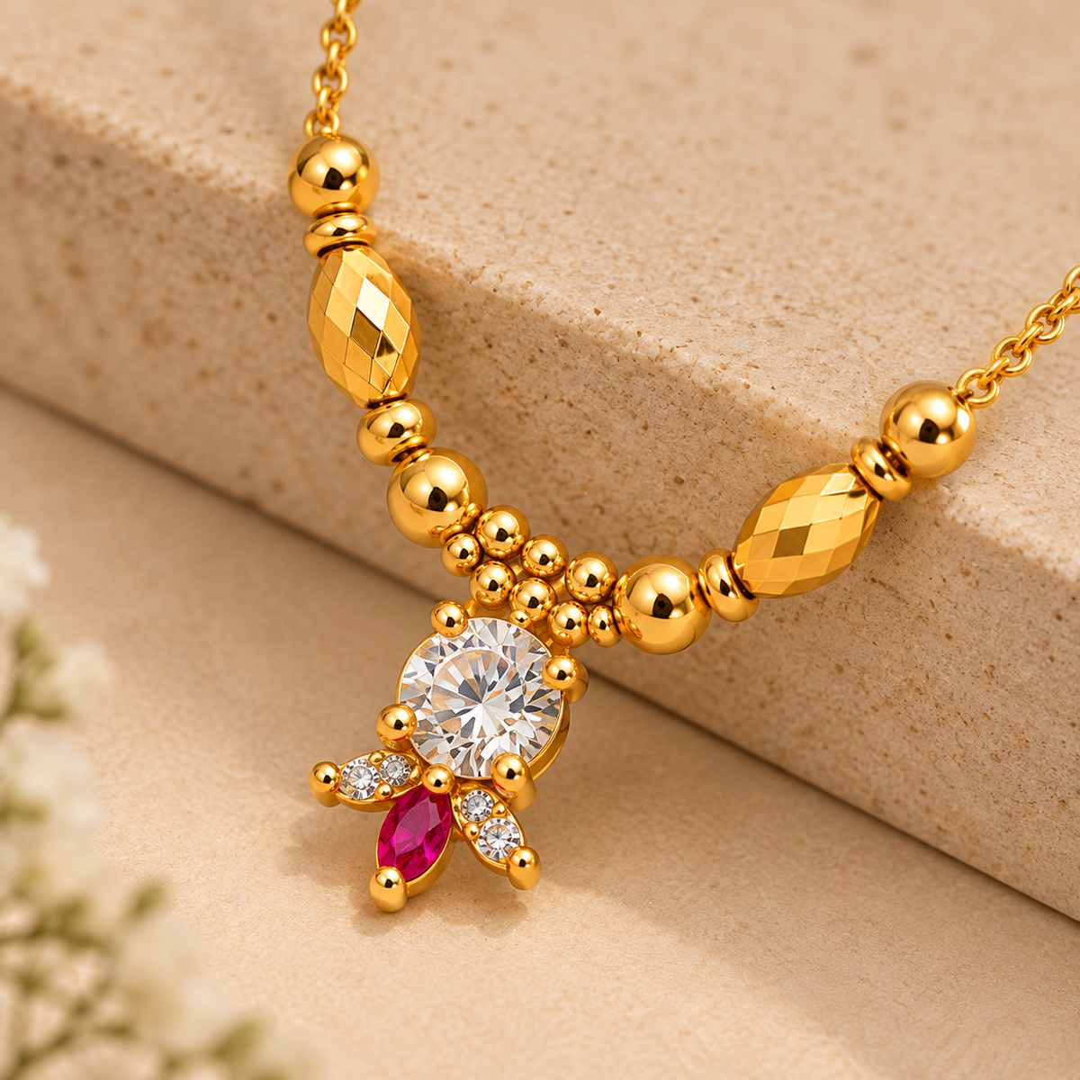 Premium Gold Diamond Pendant Necklace