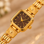 Premium Gold Square Dial Watch