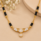 Premium Gold Black Beaded Mangalsutra