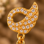 Golden Pearl Drop Earrings