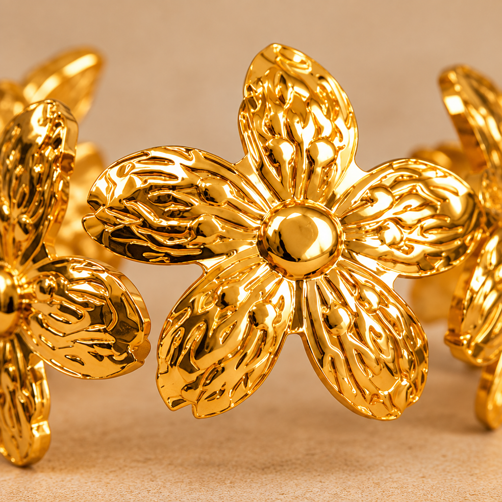 Premium Gold Floral Bracelet