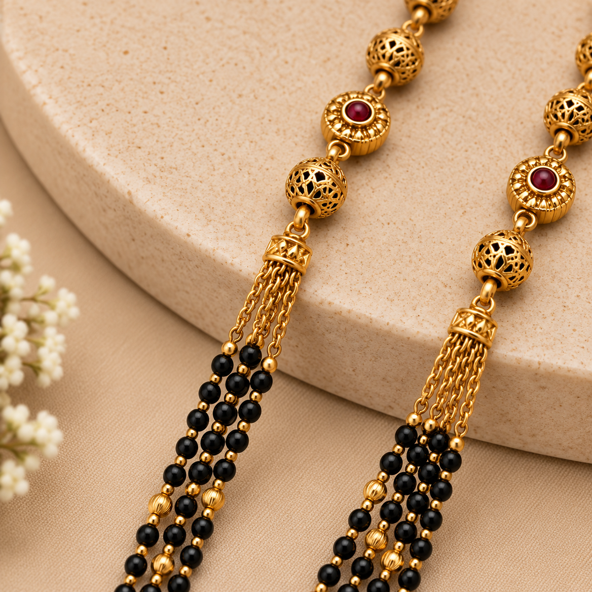 Premium Gold & Black Multi-Layer Mangalsutra