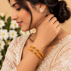 Royal Ruby & Onyx Gold Bangles
