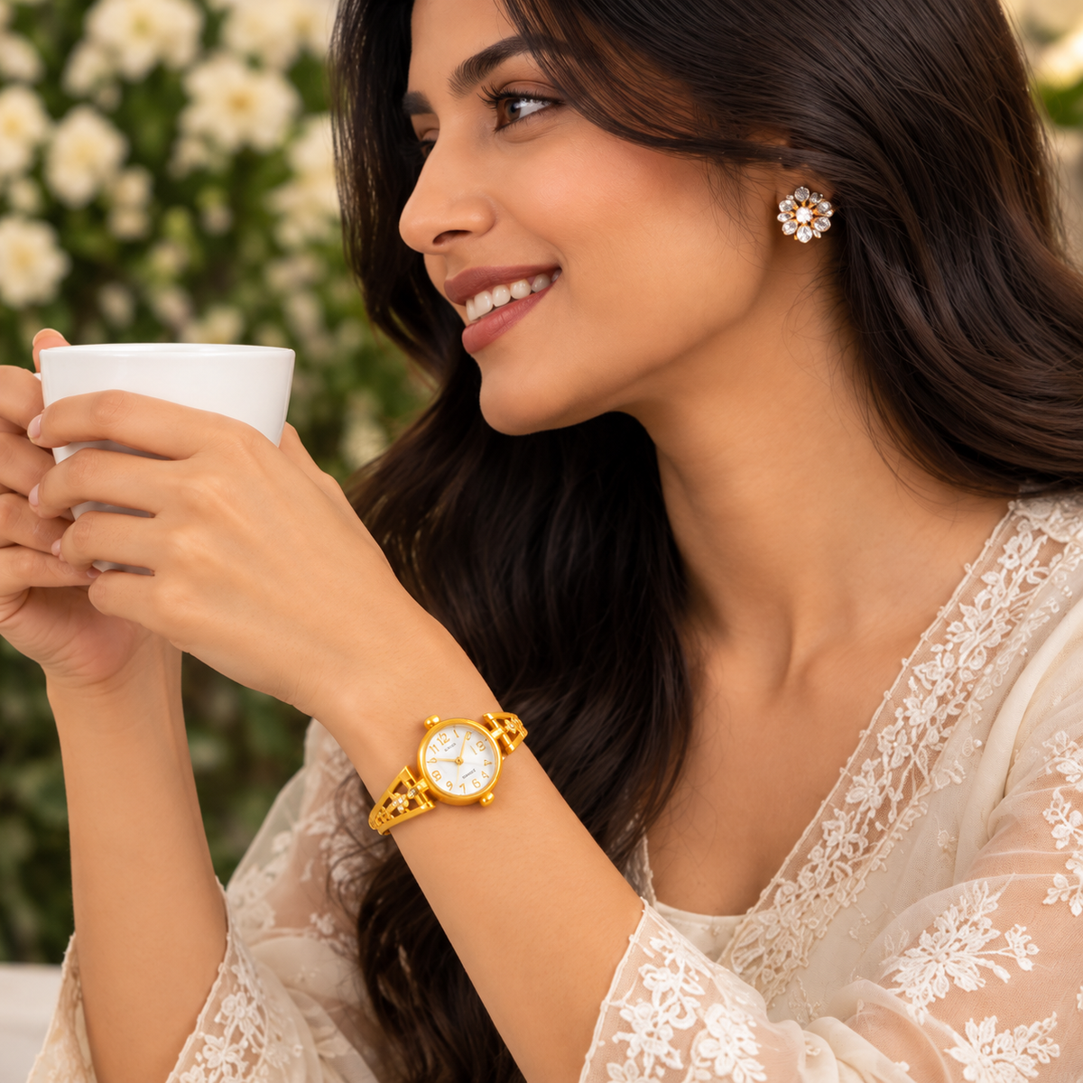 Premium Golden Butterfly Link Bracelet Watch