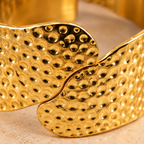 Premium Gold Textured Cuff Bracelet