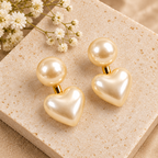 Eternal Heart Pearl Earrings
