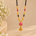 Premium Gold & Red Beaded Mangalsutra