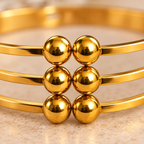 Premium Gold Beaded Cuff Bracelet