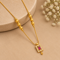 Premium Gold Ruby Pendant Necklace