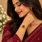 Premium Gold Square Dial Watch