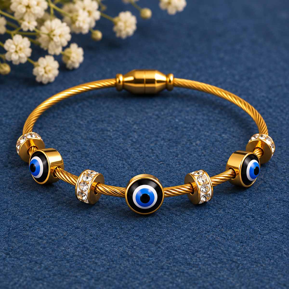 The Blushing Harmony Anti-Tarnish Gold-Tone Fashion Bracelet