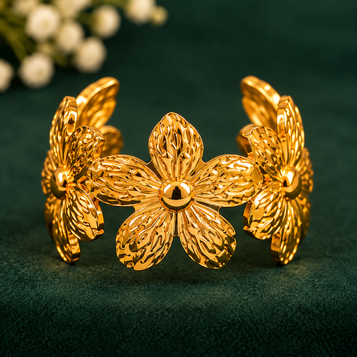 Premium Gold Floral Bracelet